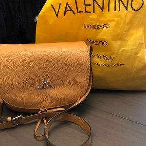 Valentino dark almond pebbled crossbody